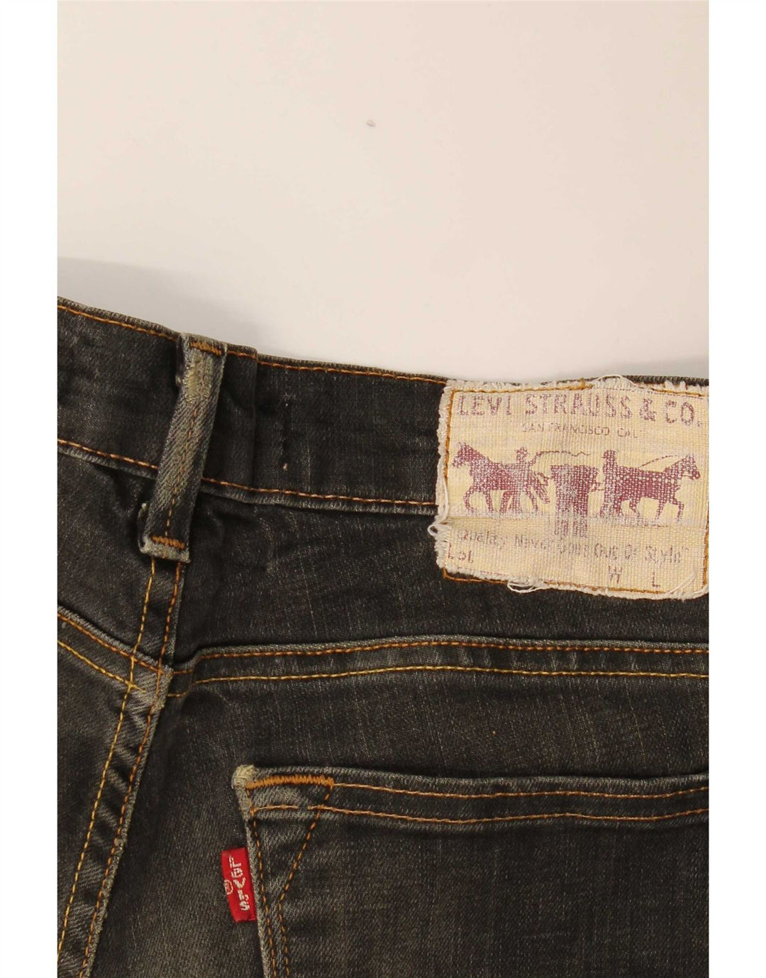 Calça jeans feminina Levi's 519 Slim W32 L28 algodão preto