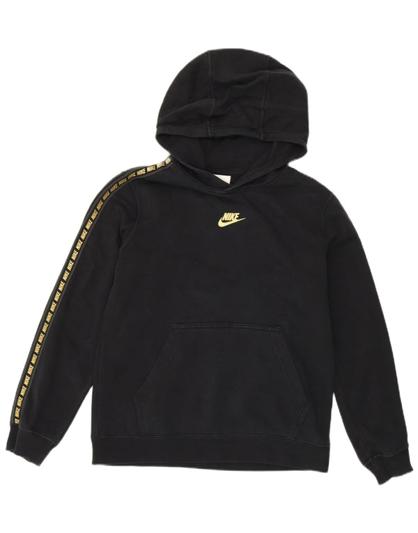 Nike Girls Loose Fit Graphic Treino Completo 12-13 Anos Grande Algodão Preto