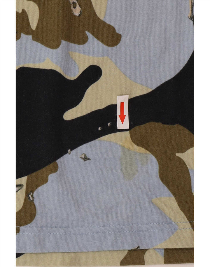 Camiseta masculina Adidas Top médio algodão camuflado multicolorido