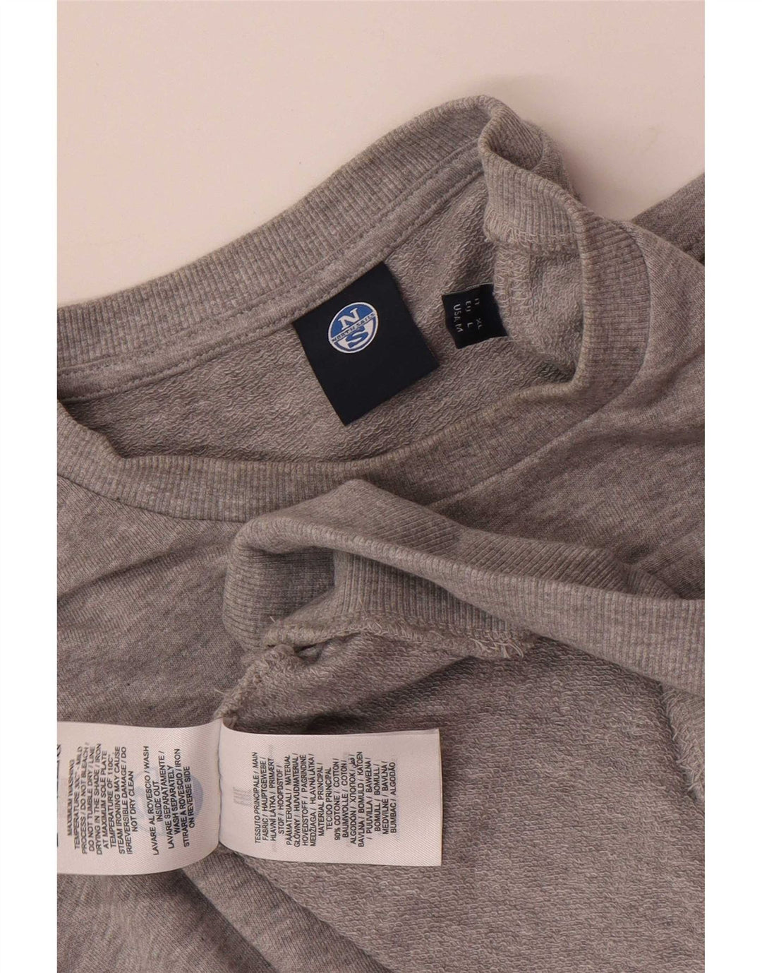 Moletom masculino North Sails grande algodão cinza