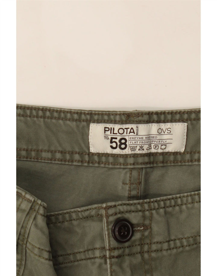 OVS Mens Slim Chino Trousers W42 L32 Khaki Cotton Vintage OVS and Second-Hand OVS from Messina Hembry 