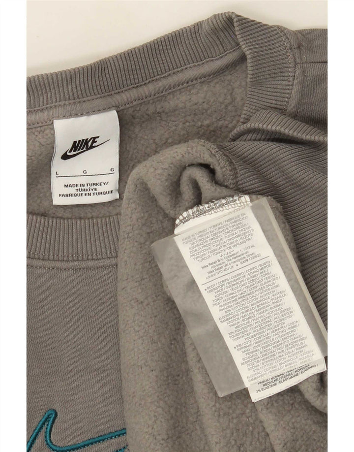 Moletom Nike Masculino Loose Fit Jumper Grande Algodão Cinza