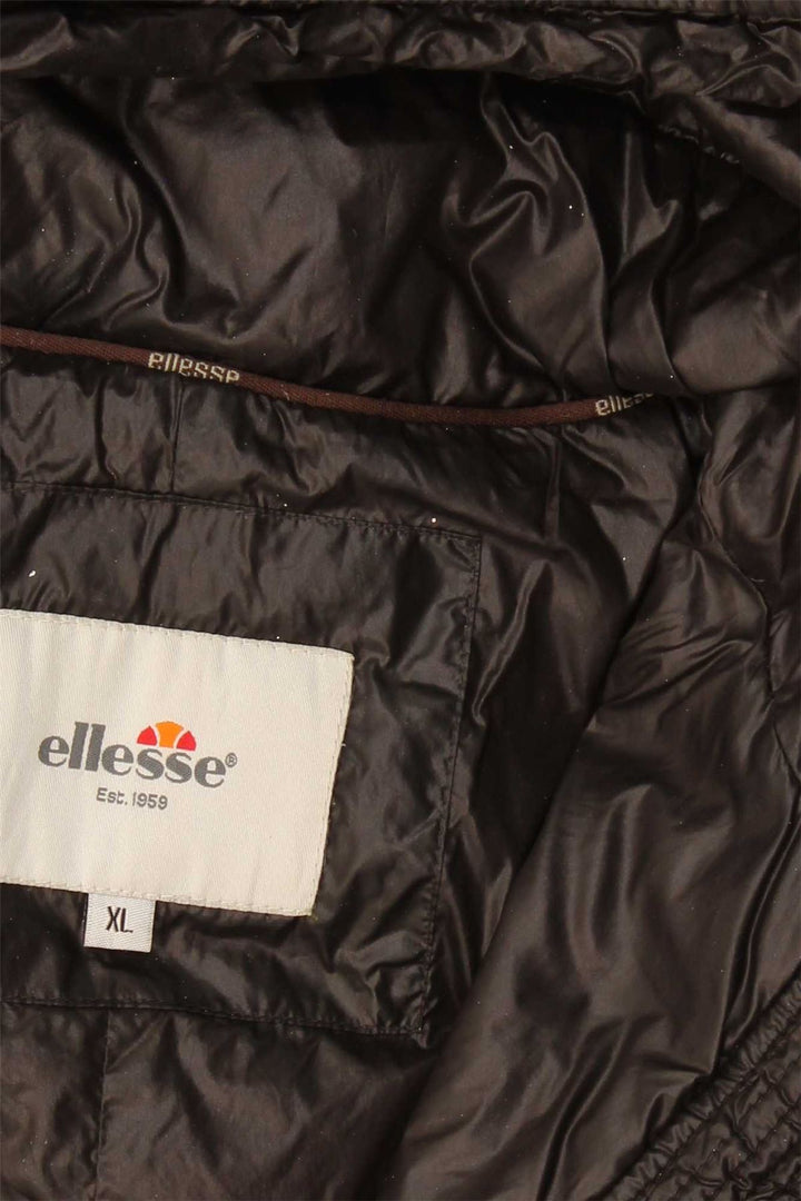 Jaqueta feminina acolchoada com capuz ELLESSE UK 18 XL preta