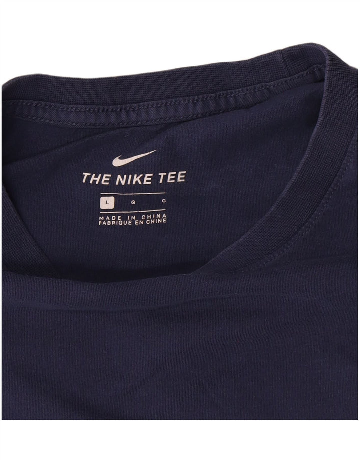 Camiseta masculina Nike grande algodão azul marinho