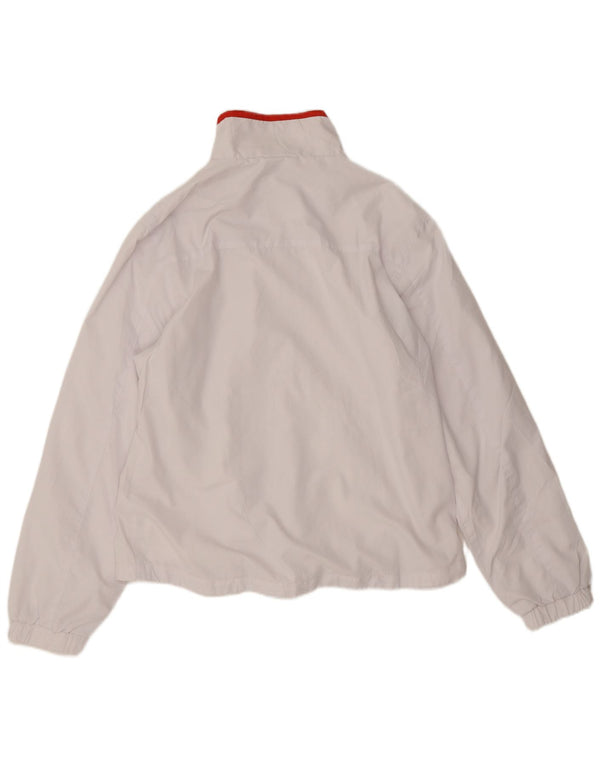 Fila Womens Tracksuit Top Jacket UK 16 Grande Poliéster Branco