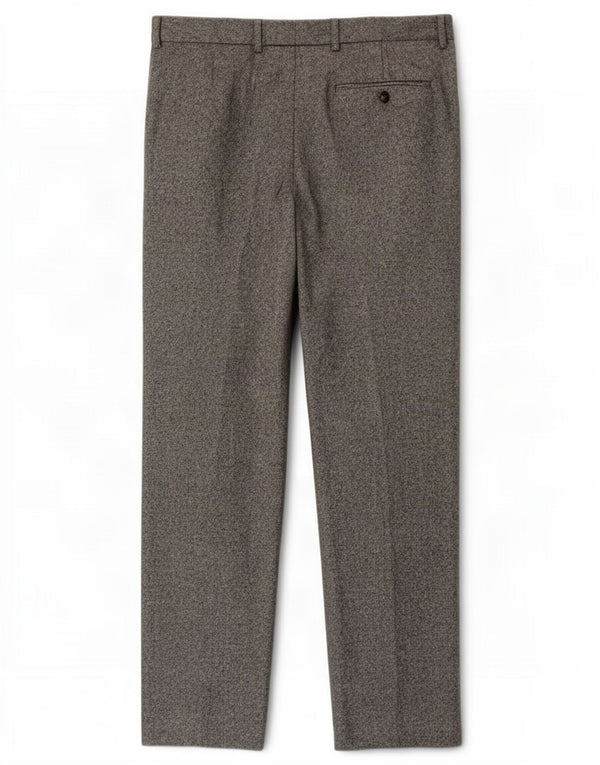 Calça masculina de terno reto sob medida Marks & Spencer W36 L29 cinza salpicado