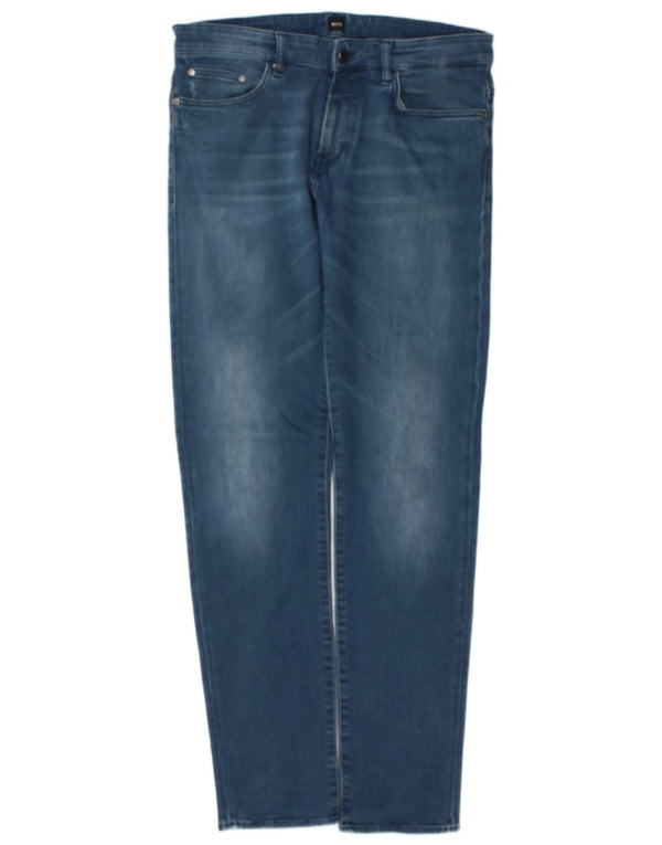 Hugo Boss Masculino Slim Jeans W34 L34 Azul Algodão