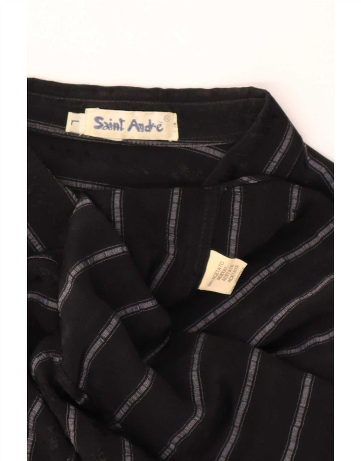 Camisa pulôver masculina vintage grande acetato listrado preto