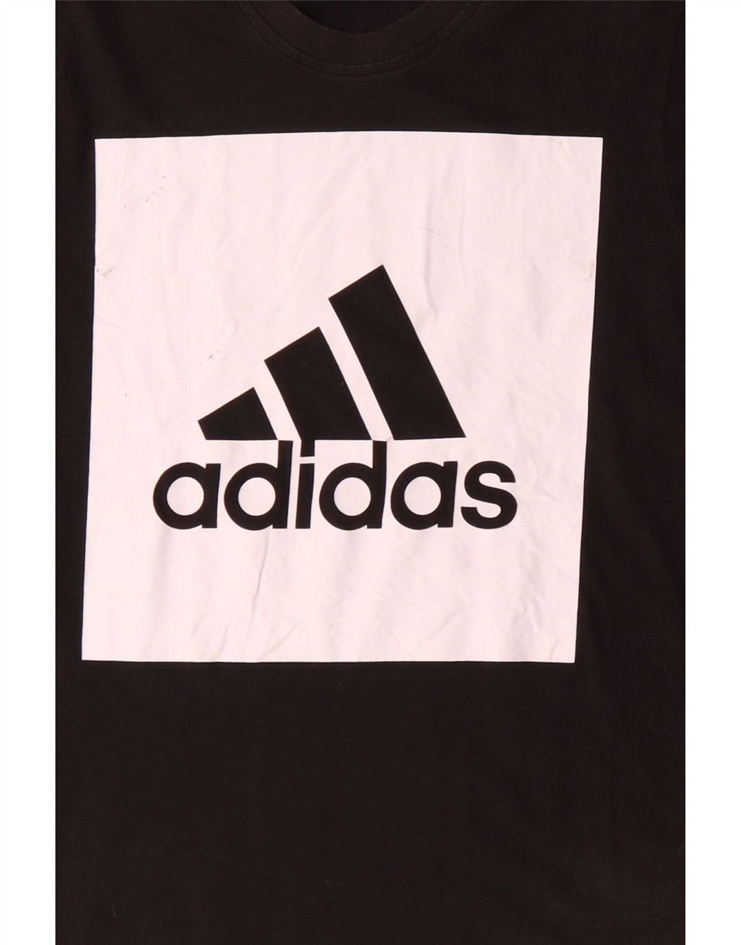 Camiseta masculina ADIDAS com estampa gráfica grande de algodão colorido preto