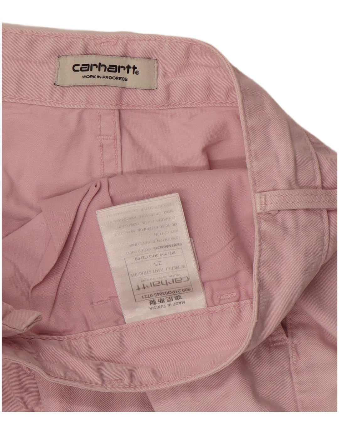 Calça cargo feminina CARHARTT reta W25 L29 algodão rosa