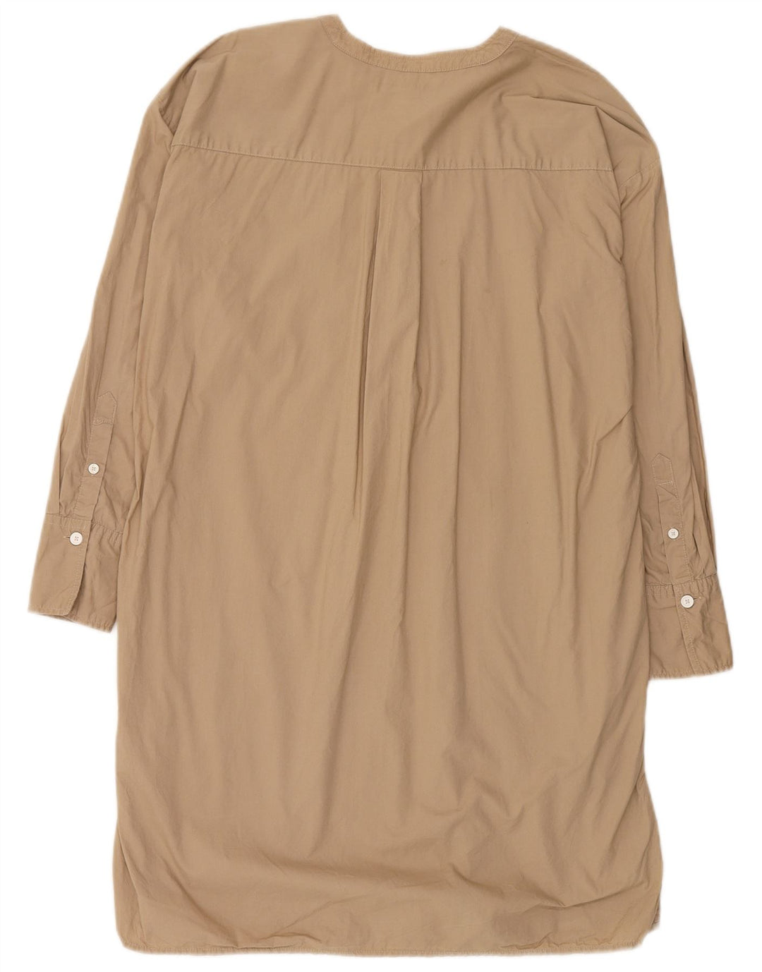 Tommy Hilfiger feminino oversized pulôver camisa vestido Reino Unido 6 XS algodão bege