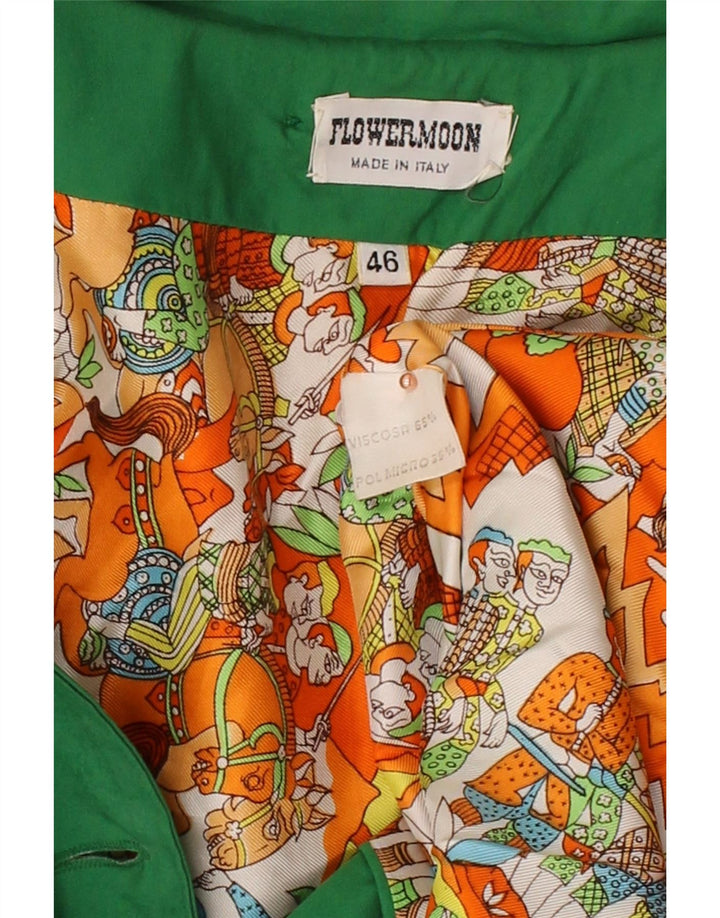 Sobretudo feminino VINTAGE oversized EU 46 XL viscose verde
