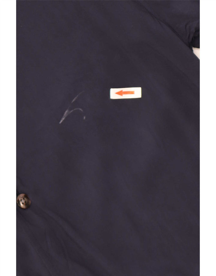 Camisa masculina Reiss de manga curta média azul marinho viscose