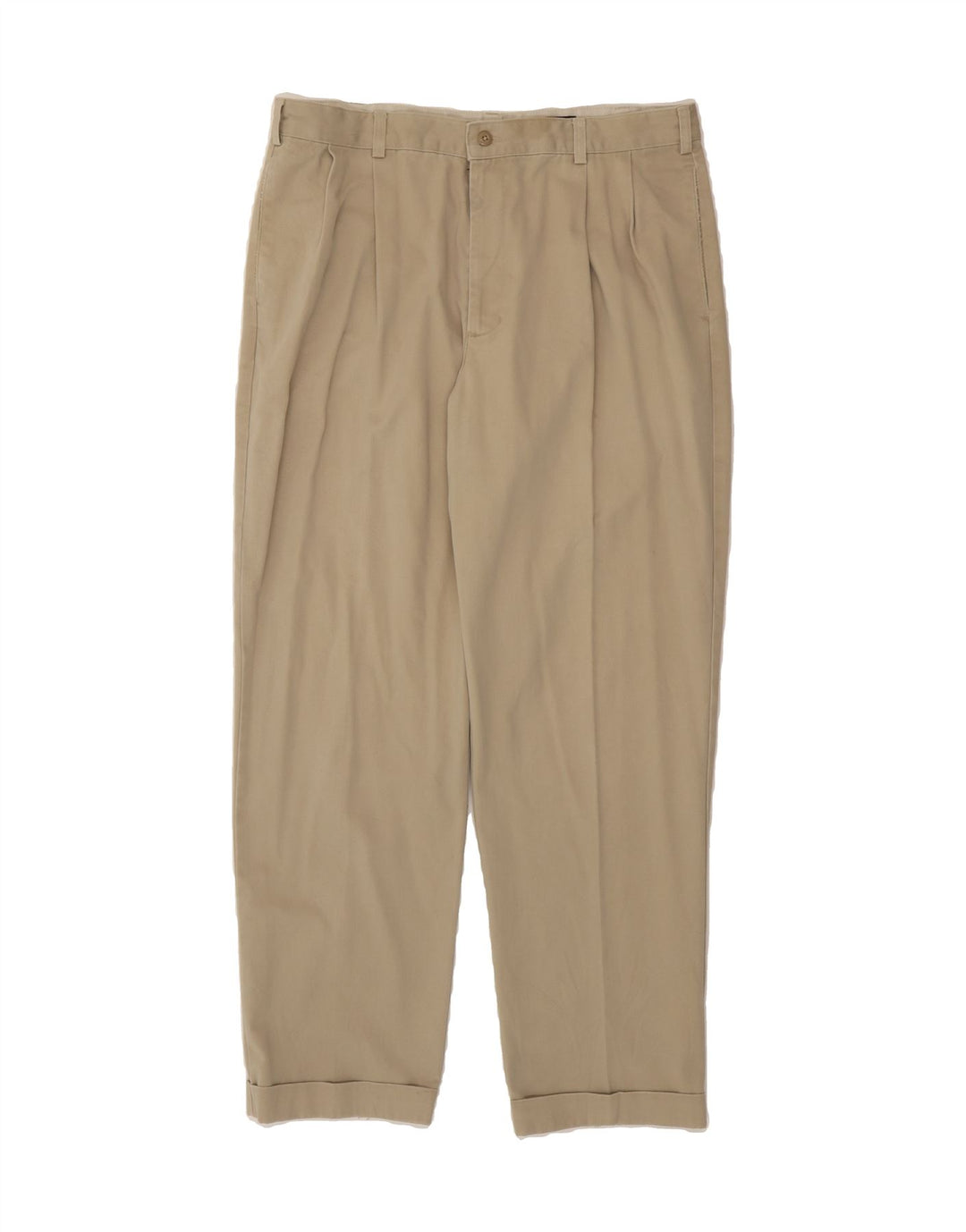 EDDIE BAUER Mens Classic Fit Pegged Chino Trousers W38 L32 Beige Cotton Vintage Eddie Bauer and Second-Hand Eddie Bauer from Messina Hembry 