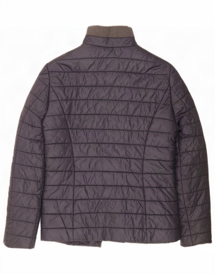 Jaqueta acolchoada feminina Gerry Weber UK 14 grande poliéster azul marinho
