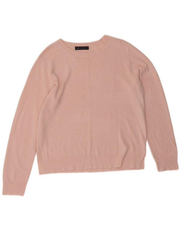 Suéter feminino com gola canoa Marks & Spencer Reino Unido 16 grande acrílico rosa