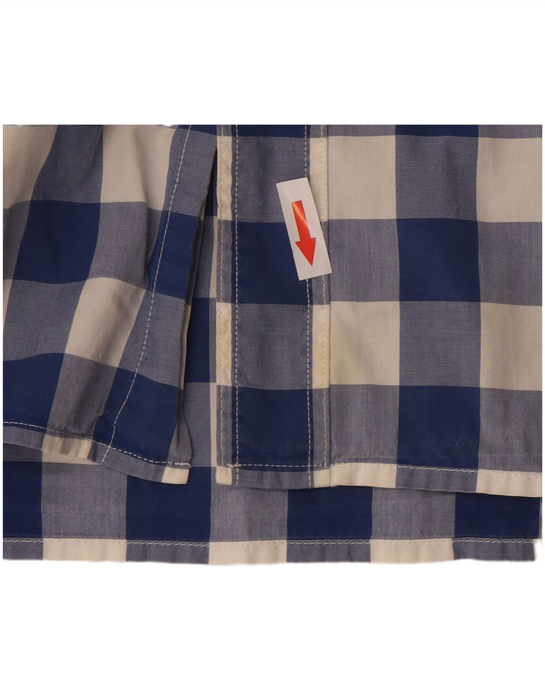 Camisa masculina de manga curta padrão Levi's de algodão guingão azul médio