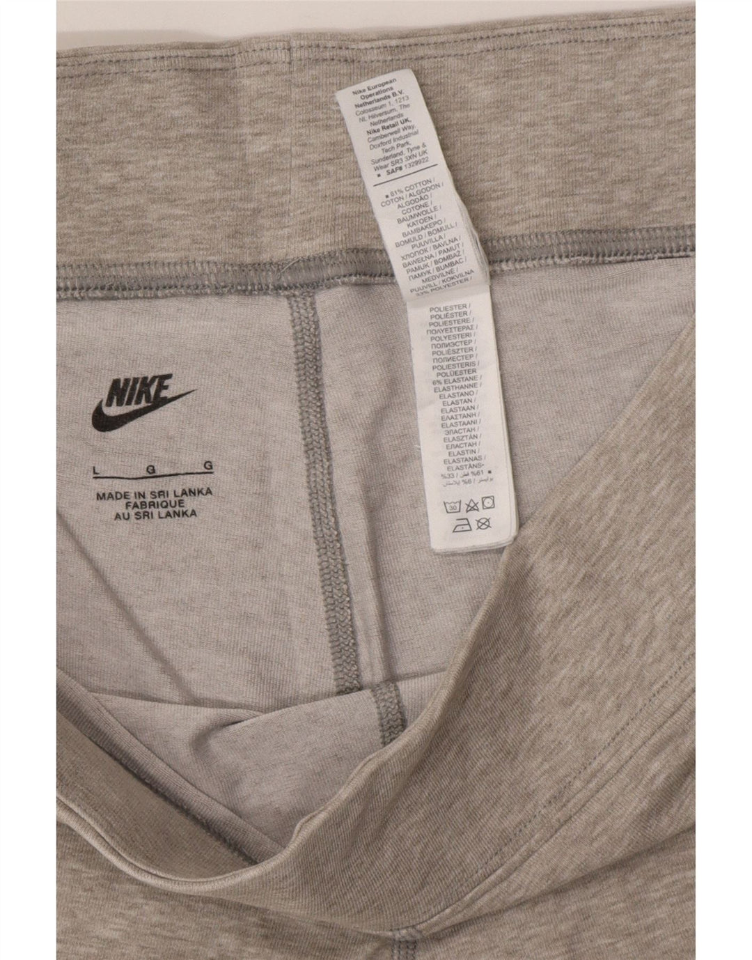 Leggings Nike Crop Graphic Femininas UK 14 Grande Algodão Flecked Cinza