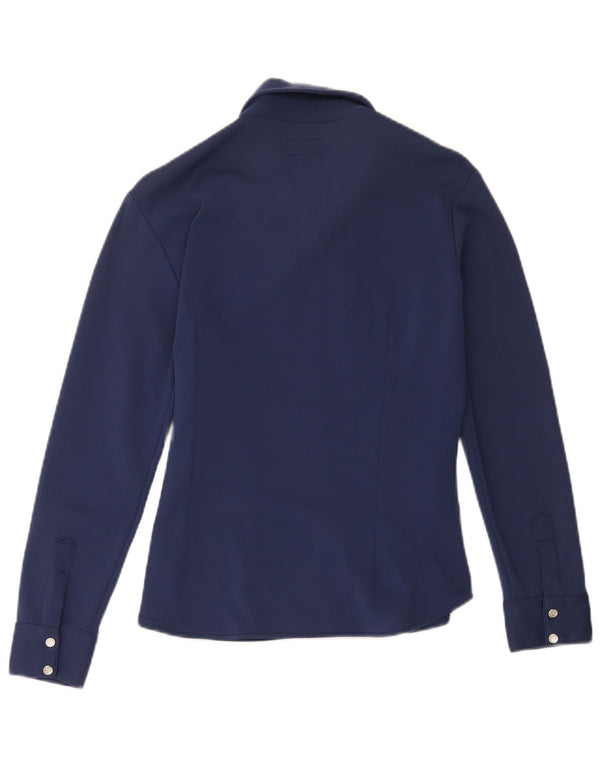 Blusa feminina Casucci UK 12 médio azul marinho nylon