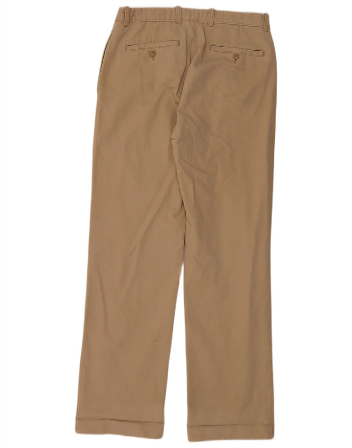 J. CREW Calça Chino Masculina Reta W31 L34 Algodão Bege