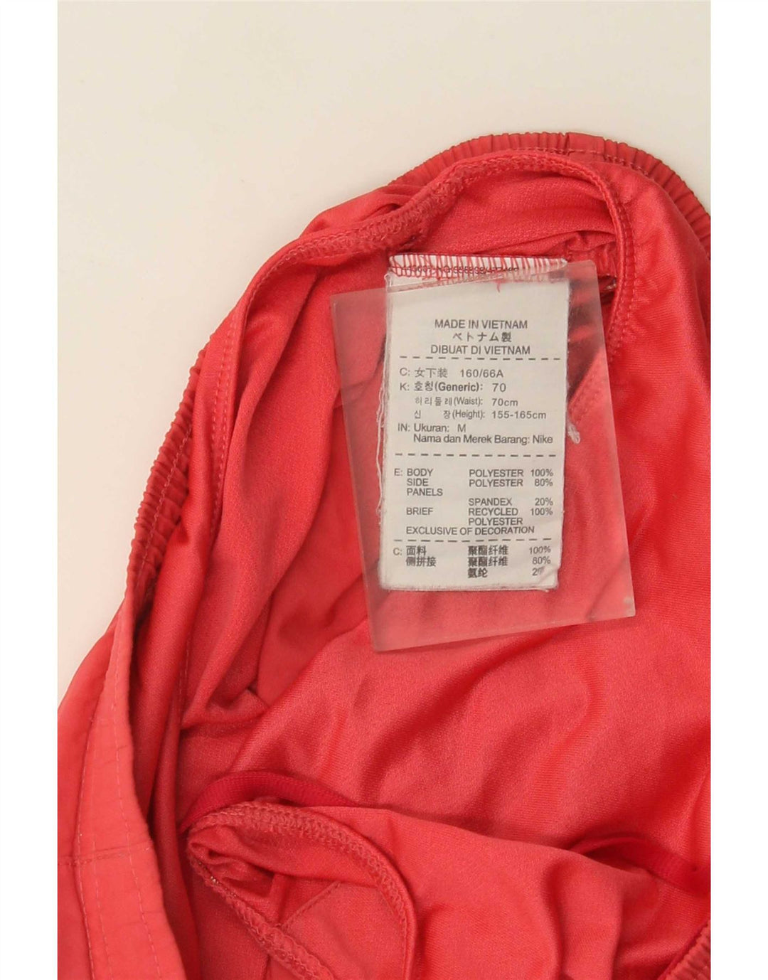 Shorts esportivos femininos Nike UK 14 poliéster vermelho médio