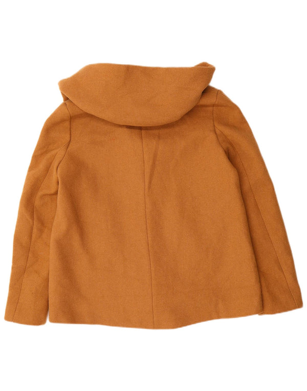 Jaqueta Bomber com Capuz Mulher Zara UK 10 Pequeno Poliéster Marrom