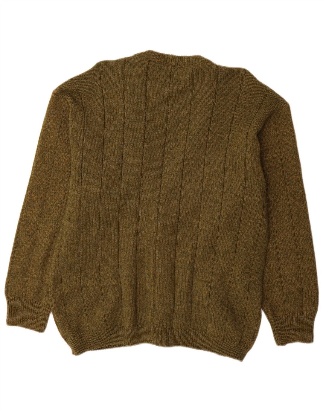 Suéter cardigã masculino VINTAGE grande lã cáqui alpaca