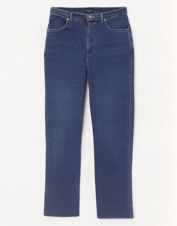 Jeans retos femininos Trussardi W25 L26 azul