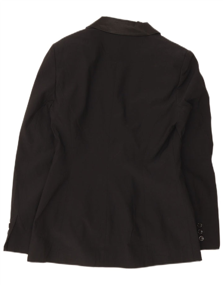 Jaqueta Blazer Feminina Oasis com 1 Botão Reino Unido 10 Pequeno Acetato Preto