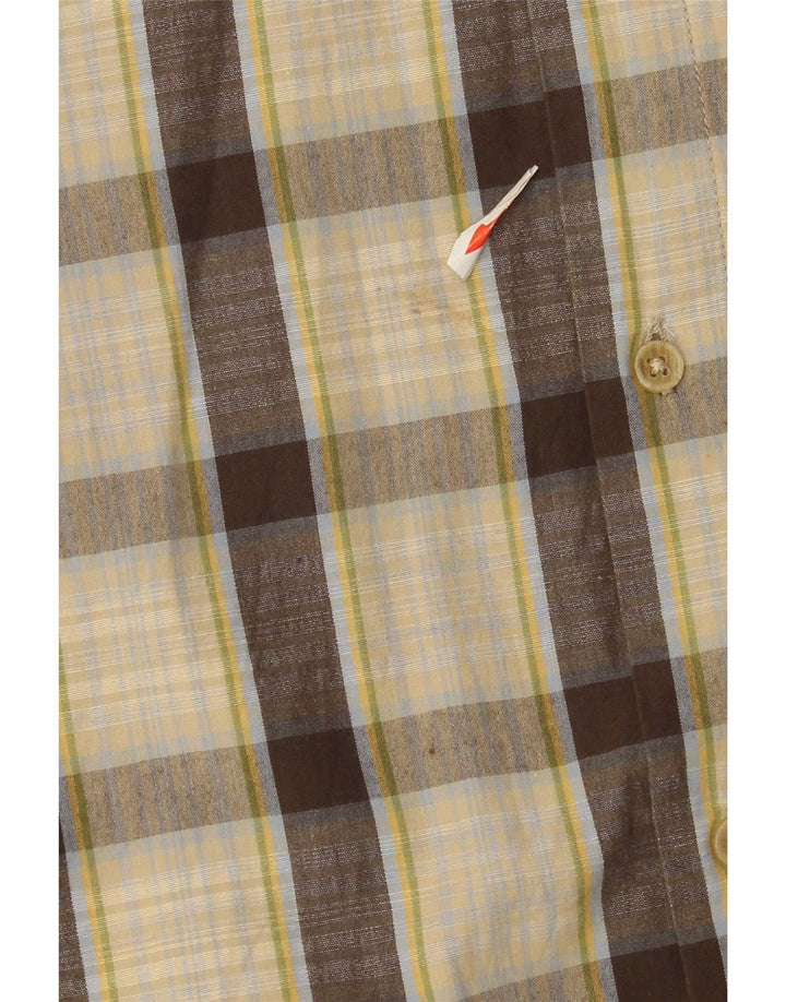 Camisa masculina Marlboro Classics XL bege xadrez algodão