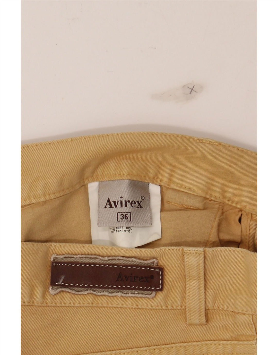 AVIREX Mens Straight Casual Trousers W36 L30 Beige Cotton Vintage Avirex and Second-Hand Avirex from Messina Hembry 