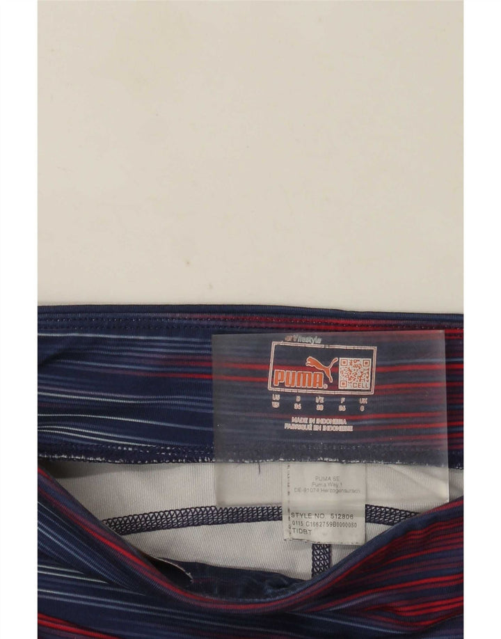 Puma Womens Capri Leggings UK 8 Pequeno Listrado Multicolorido