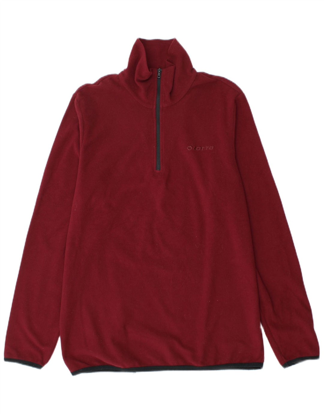 Suéter de lã masculino Lotto com zíper e gola média poliéster Borgonha