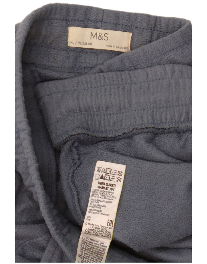 Calça esportiva masculina de lã MARKS & SPENCER 2XL poliéster azul