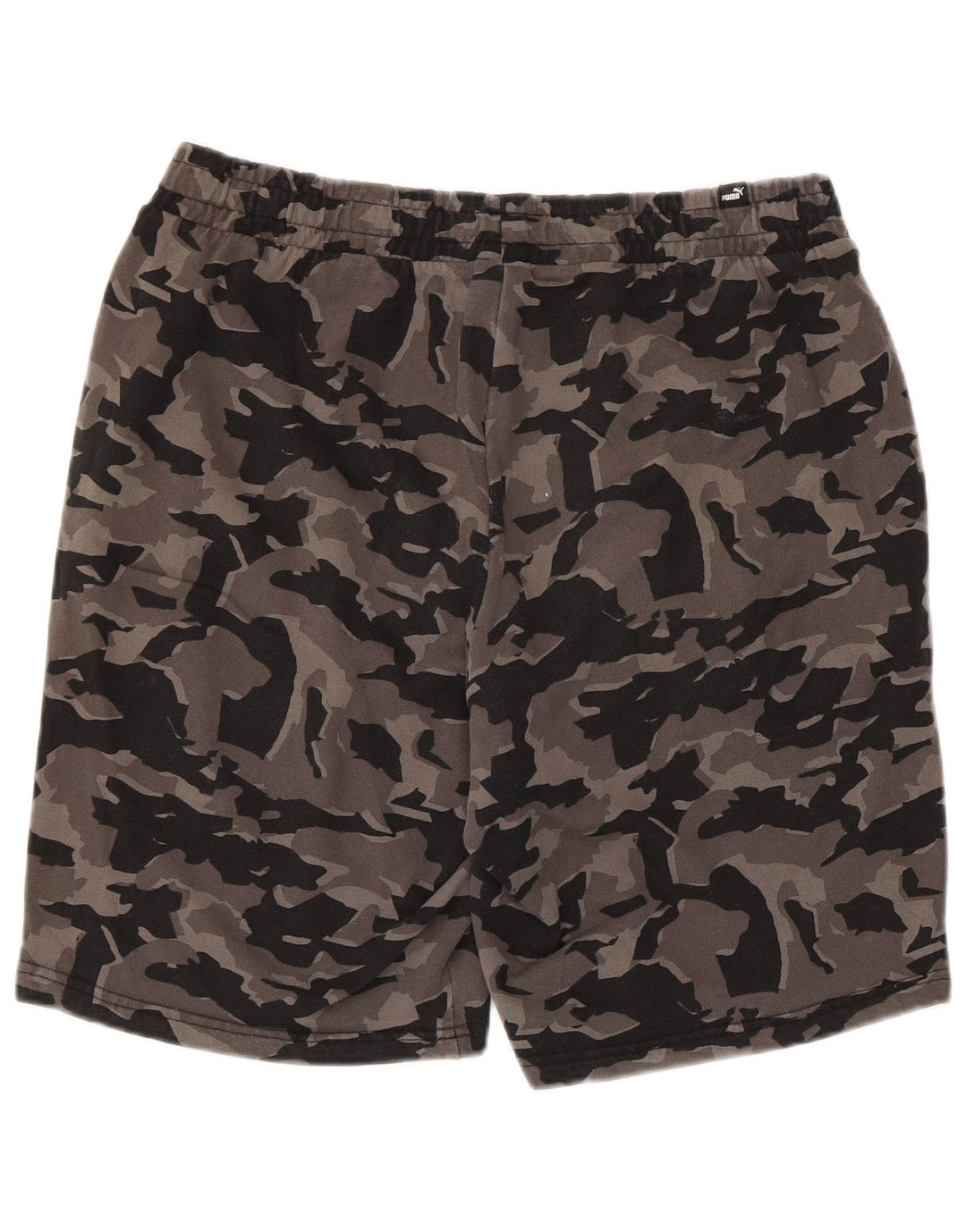 Shorts esportivos masculinos Puma grande algodão camuflado cinza