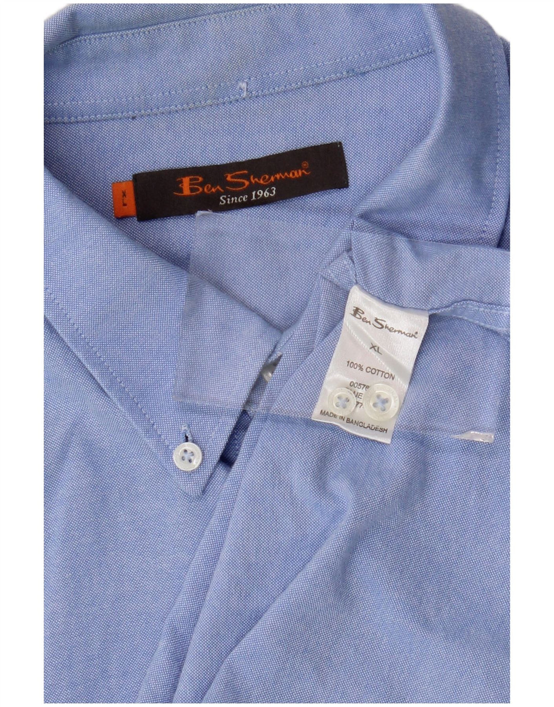 Camisa masculina Ben Sherman XL azul algodão