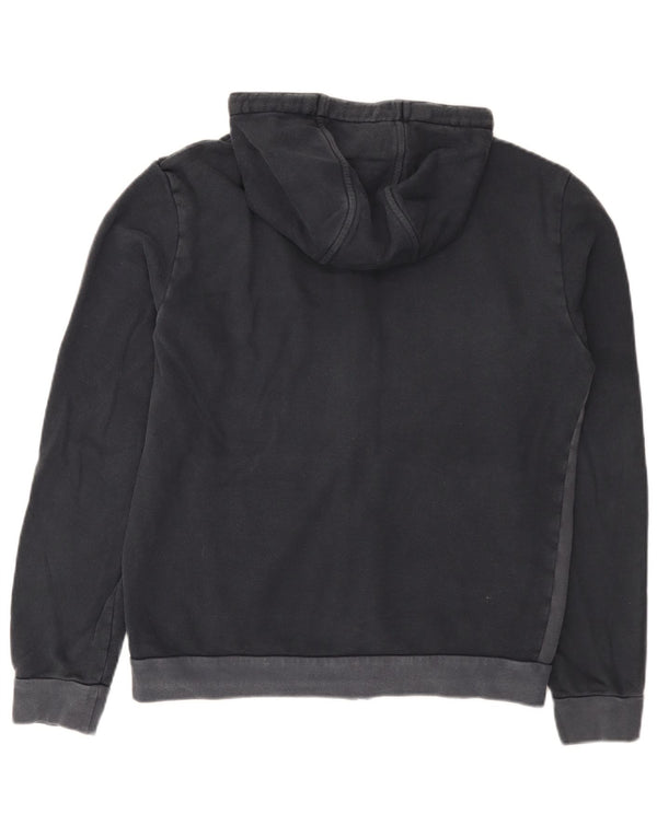 Suéter masculino com capuz e zíper Emporio Armani grande algodão colorido preto