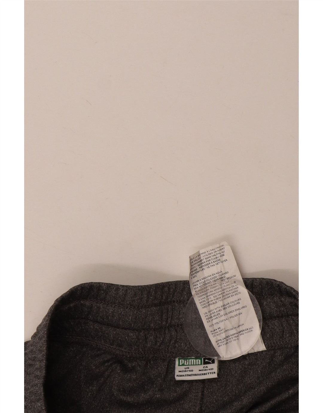 Shorts esportivos PUMA para meninos 10-11 anos cinza médio poliéster