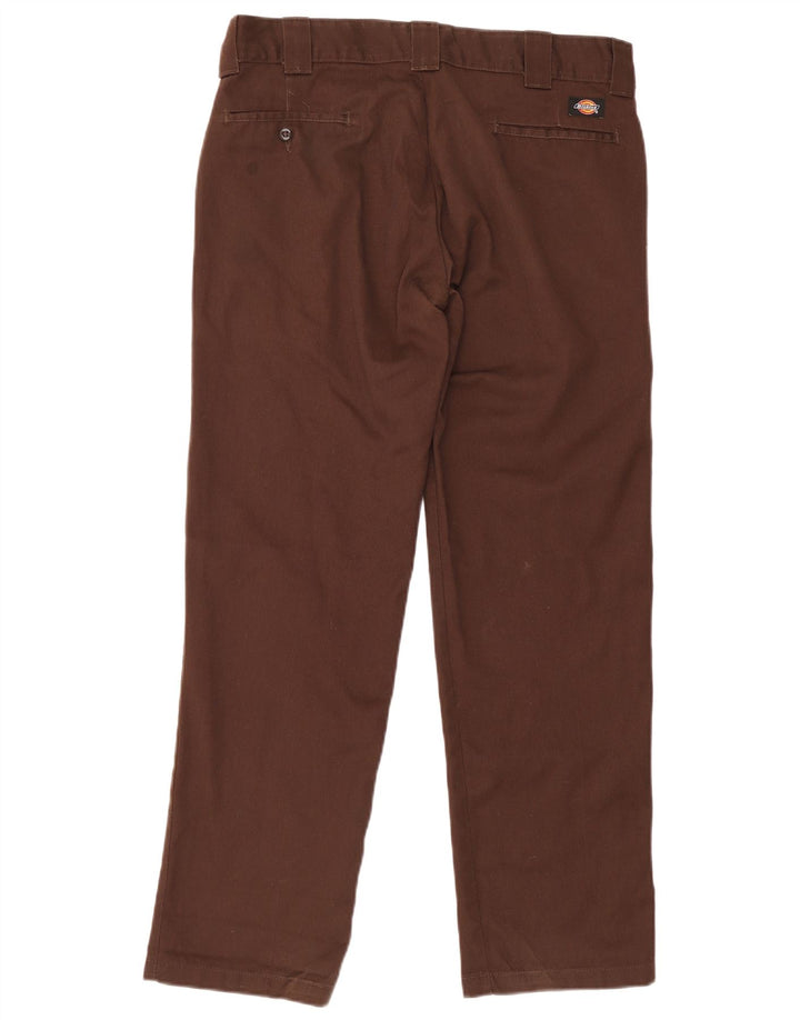 Calças Chino retas masculinas Dickies W34 L32 poliéster marrom
