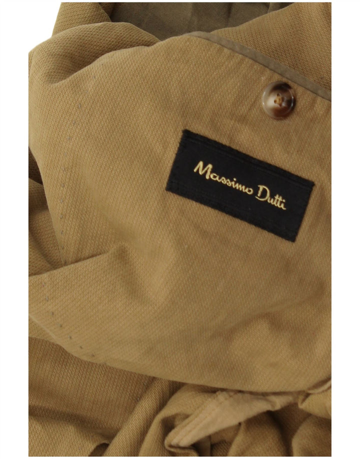 Jaqueta blazer masculina Massimo Dutti com 2 botões Reino Unido 36 pequena marrom