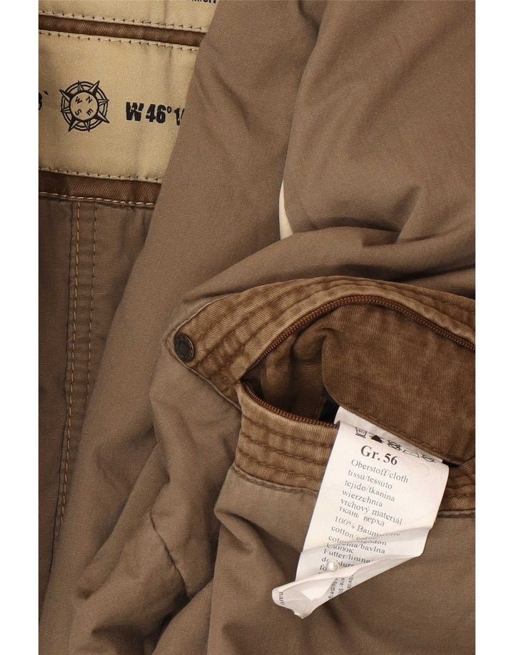 Jaqueta militar masculina Camel Active IT 56 3XL algodão marrom