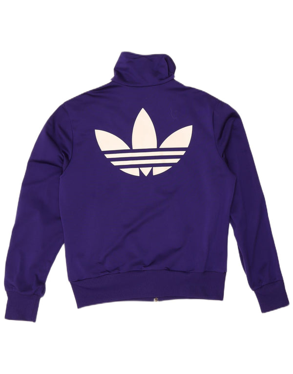 Adidas Womens Tracksuit Top Jacket IT 42 Médio Roxo Poliéster