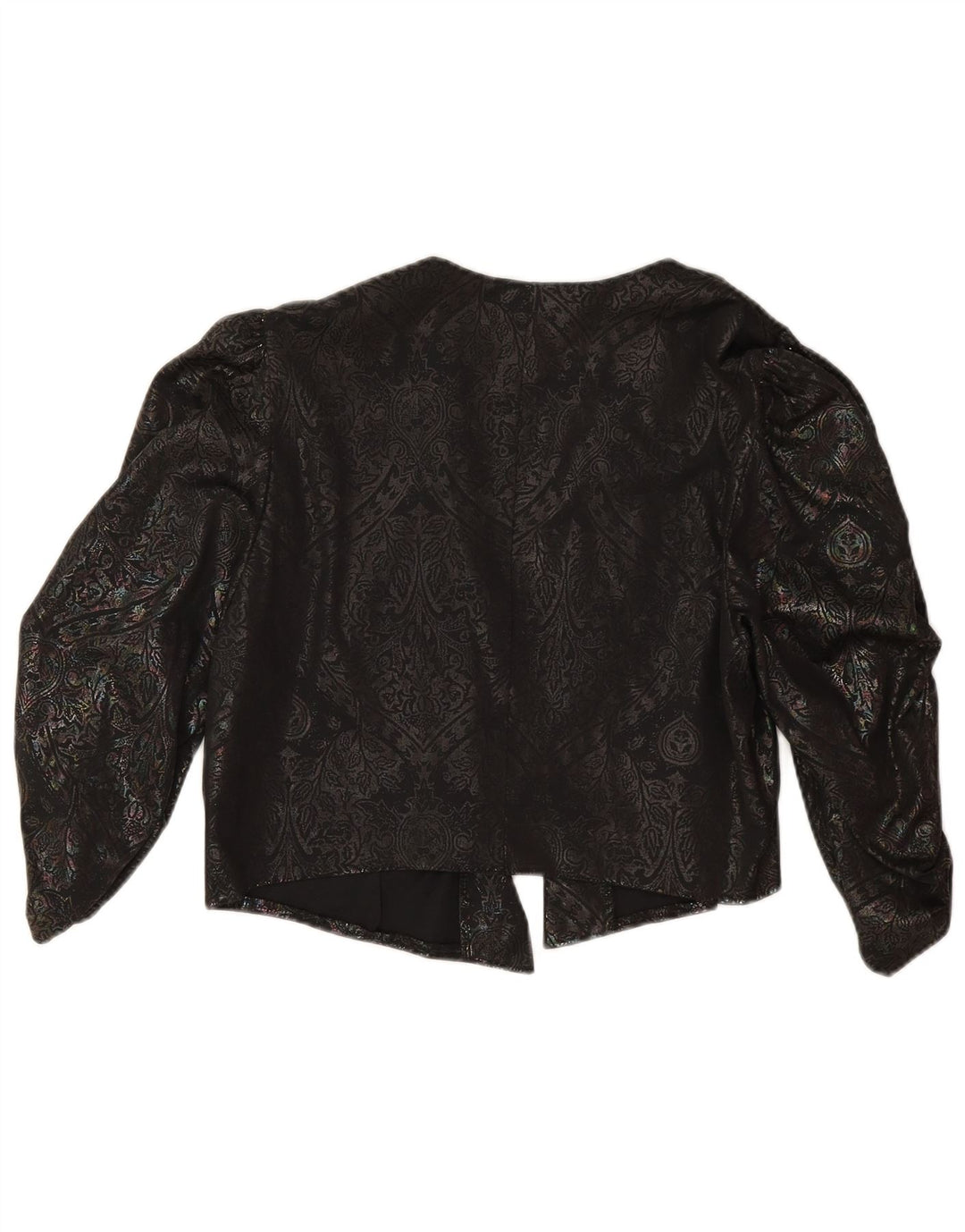 Bolero feminino C&A manga 3/4 IT 42 médio preto paisley