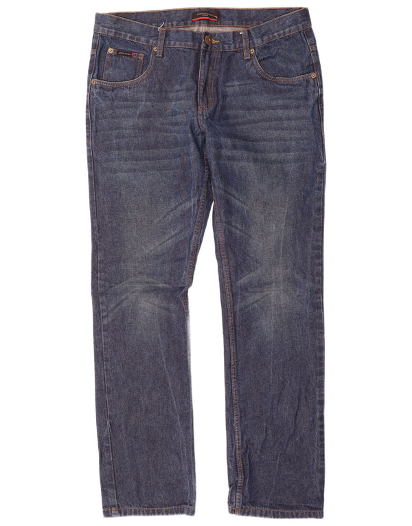 Pierre Cardin Mens Straight Jeans W38 L33 Azul Algodão