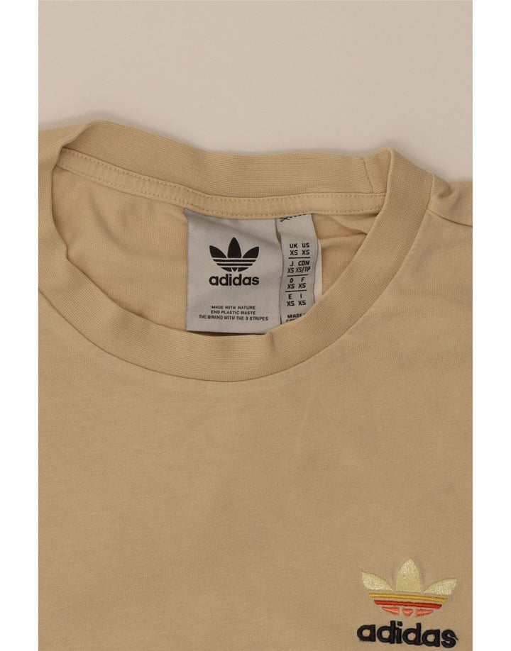ADIDAS Mens Graphic T-Shirt Top XS Beige Cotton Vintage Adidas and Second-Hand Adidas from Messina Hembry 