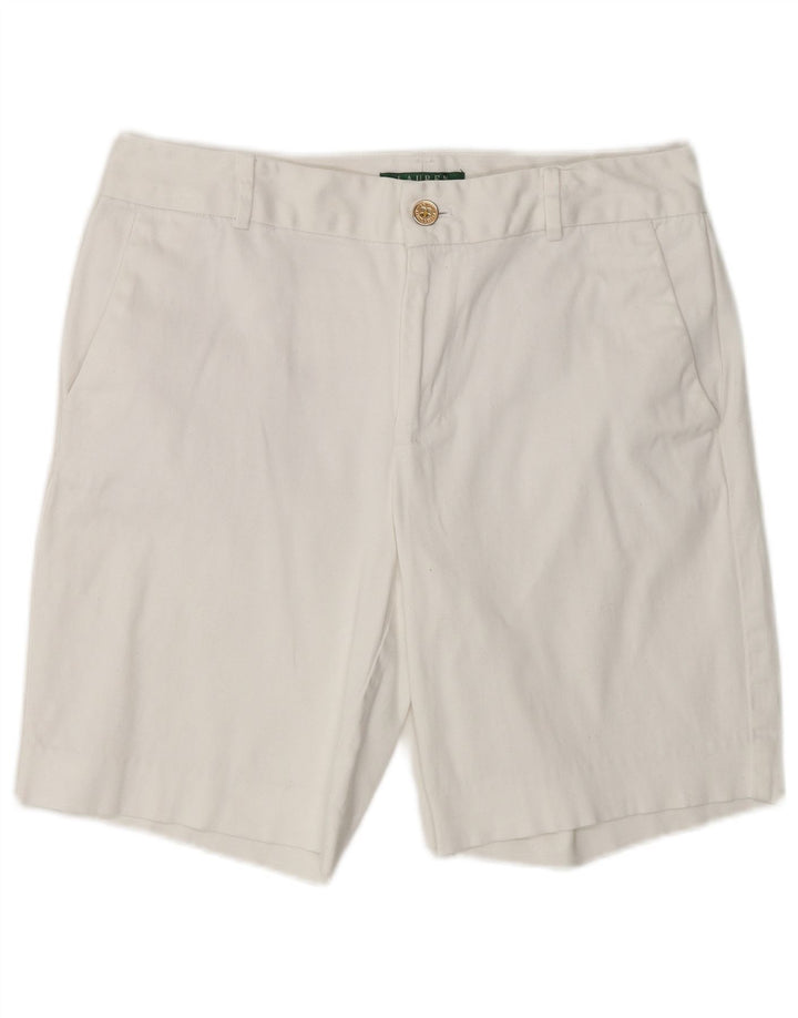 Ralph Lauren Shorts Chino Feminino US 8 Médio W32 Algodão Branco