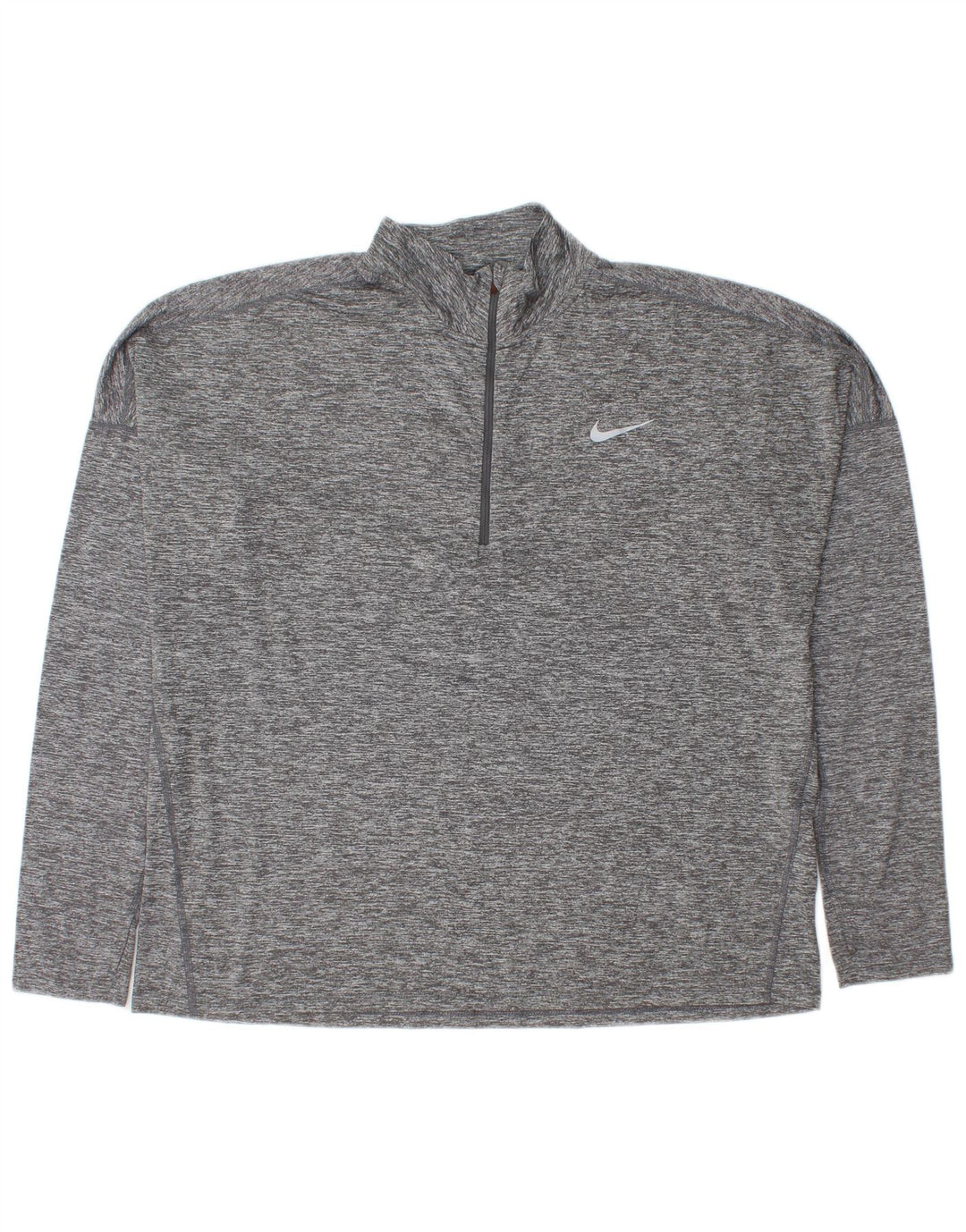 Pulôver masculino Nike com zíper e gola em poliéster XL cinza manchado