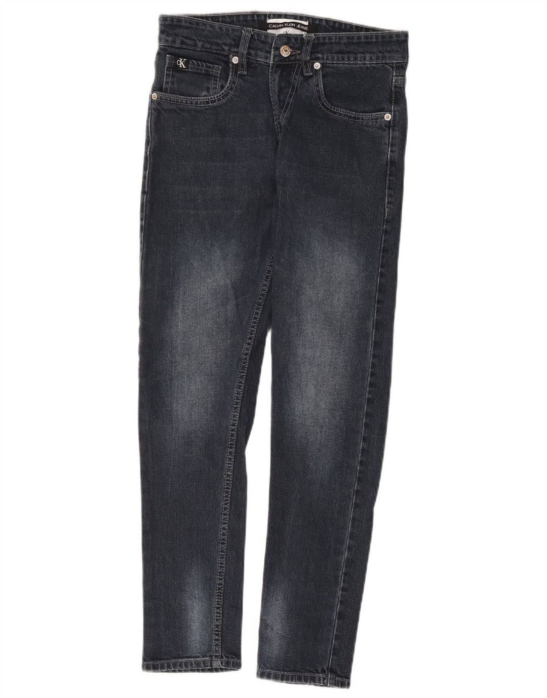 Calvin Klein Masculino Slim Jeans W30 L28 Azul Marinho Algodão