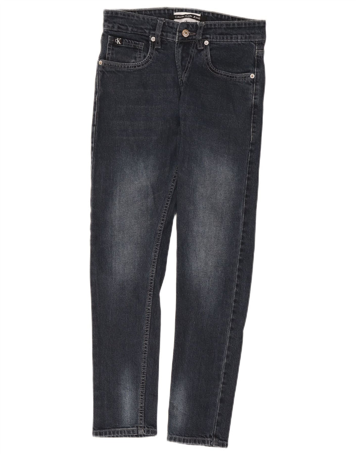 Calvin Klein Masculino Slim Jeans W30 L28 Azul Marinho Algodão
