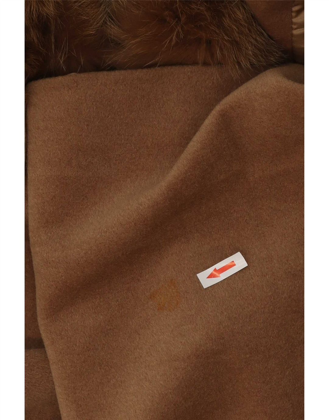 Sobretudo feminino Cinzia Rocca oversized UK 18 XL lã marrom